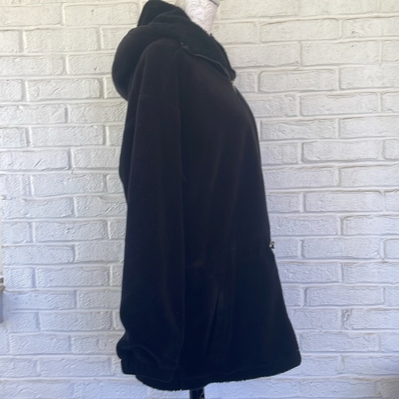 NILS Resort Wear Cozy Black Plush Teddy  Coat - Picture 10 of 12